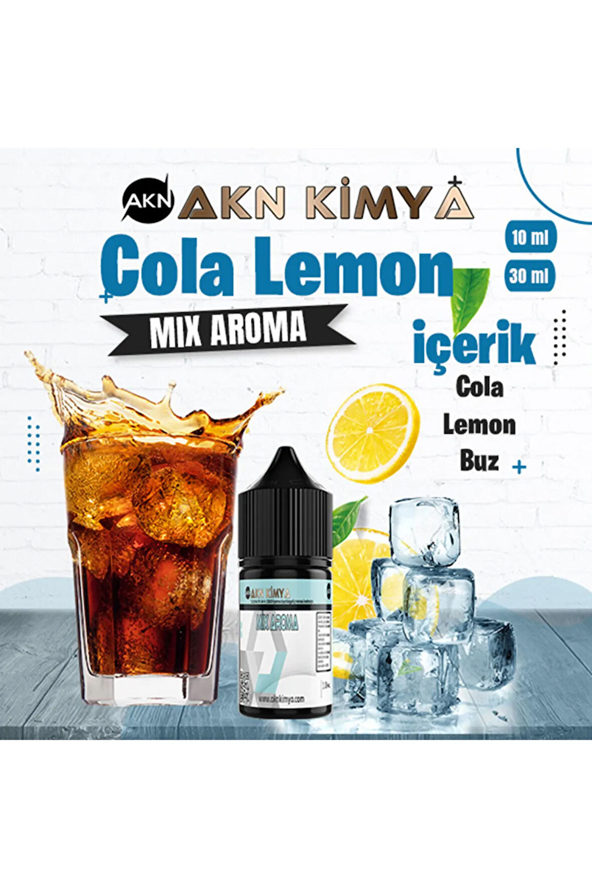 Cola Lemon Mix Aroma Cola Lemon Buz Gıda Aroması 10 ml