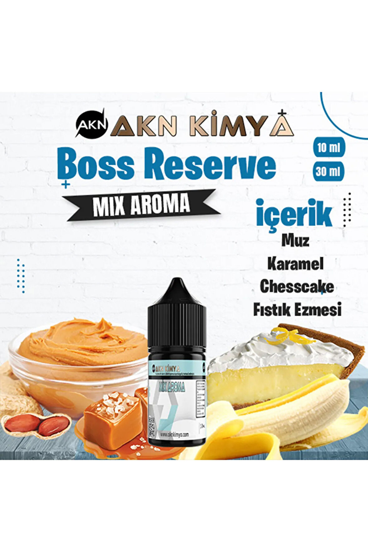 Boss Reserve Cuttwood Mix Aroma Muz Karamel Cheescake Gıda Aroması 10 Ml