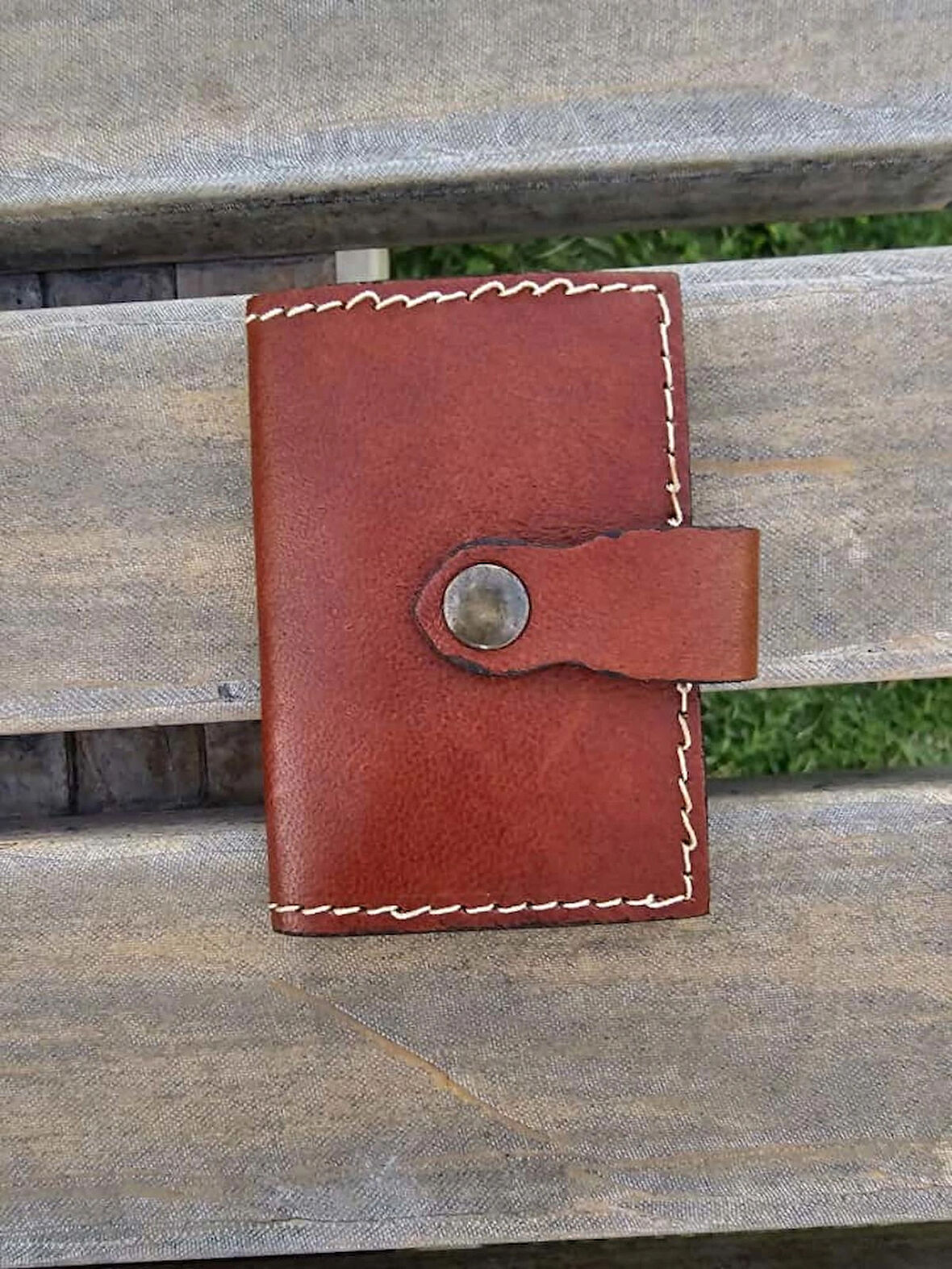 Hakiki Deri Akordiyon Cüzdan Kartlık