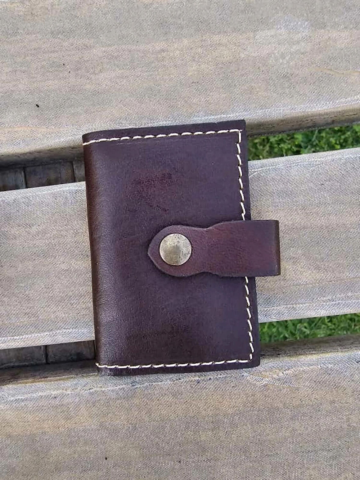 Hakiki Deri Akordiyon Cüzdan Kartlık