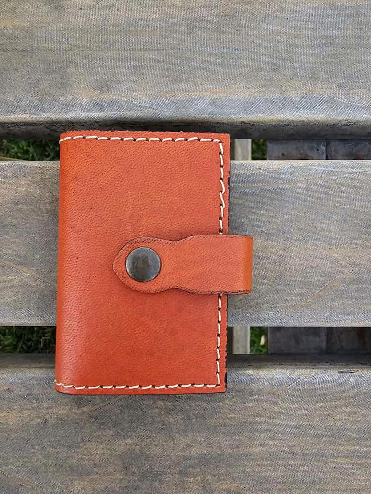 Hakiki Deri Akordiyon Cüzdan Kartlık