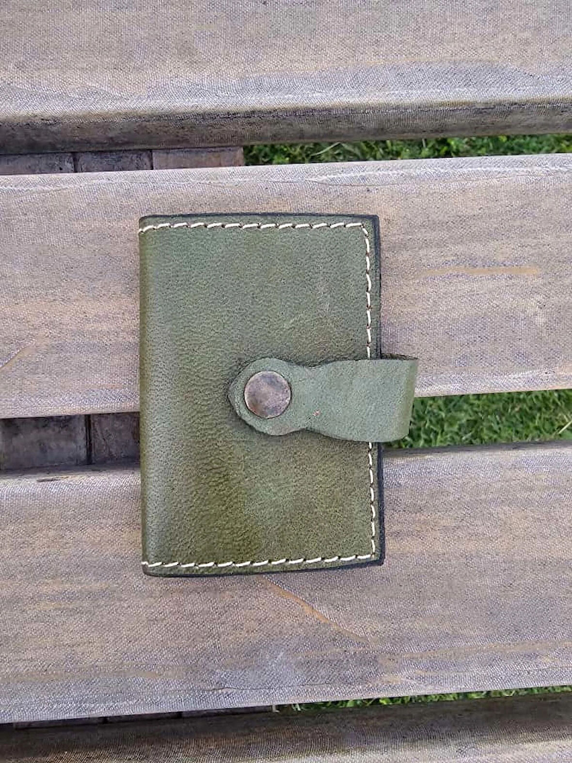 Hakiki Deri Akordiyon Cüzdan Kartlık