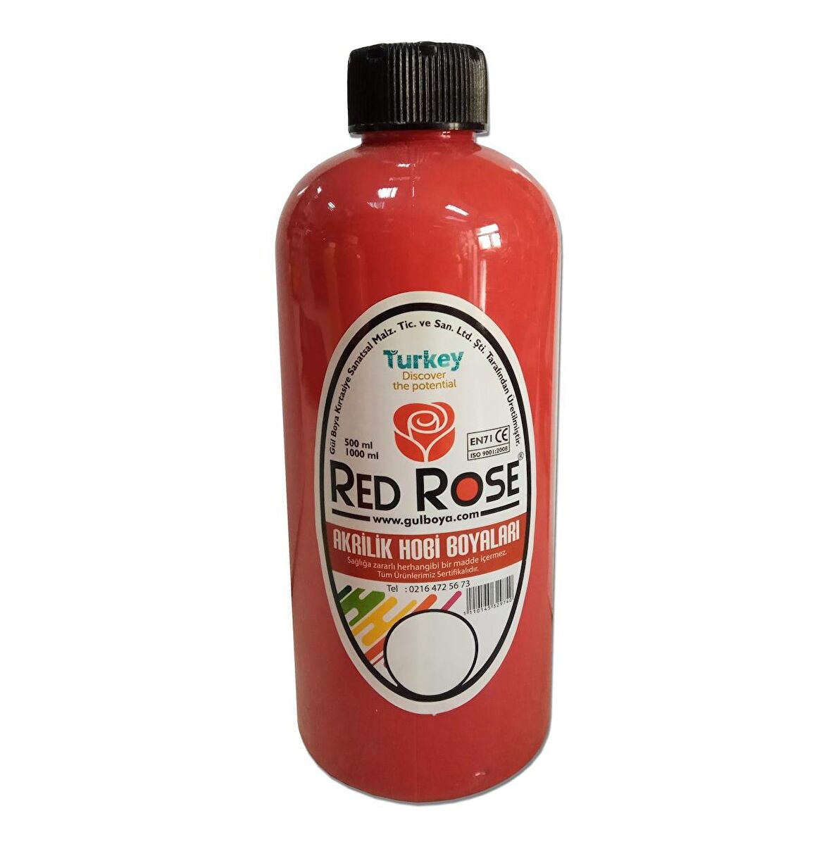 Akrilik Hobi Boyası Redrose 10 Renk  varyant 500ml