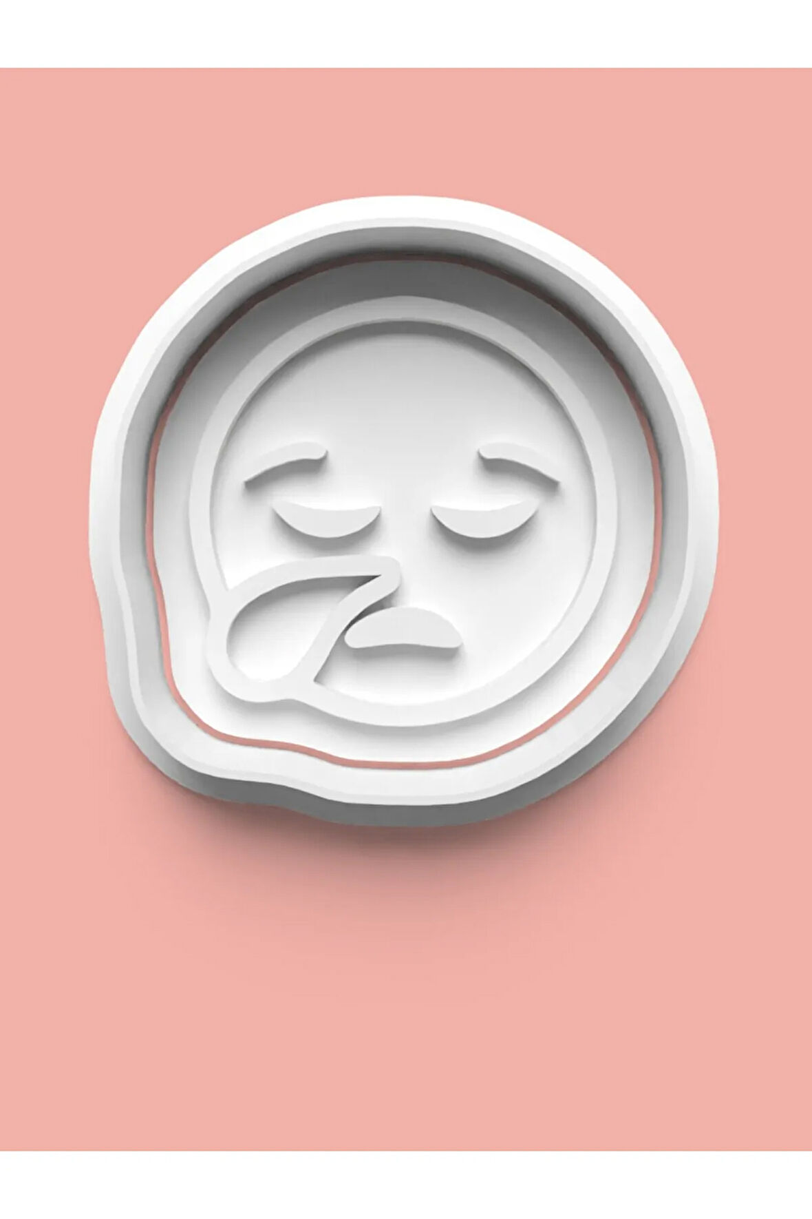 Emoji Surat İfadesi Kurabiye Kalıbı Ve Şeker Hamuru Kalıbı
