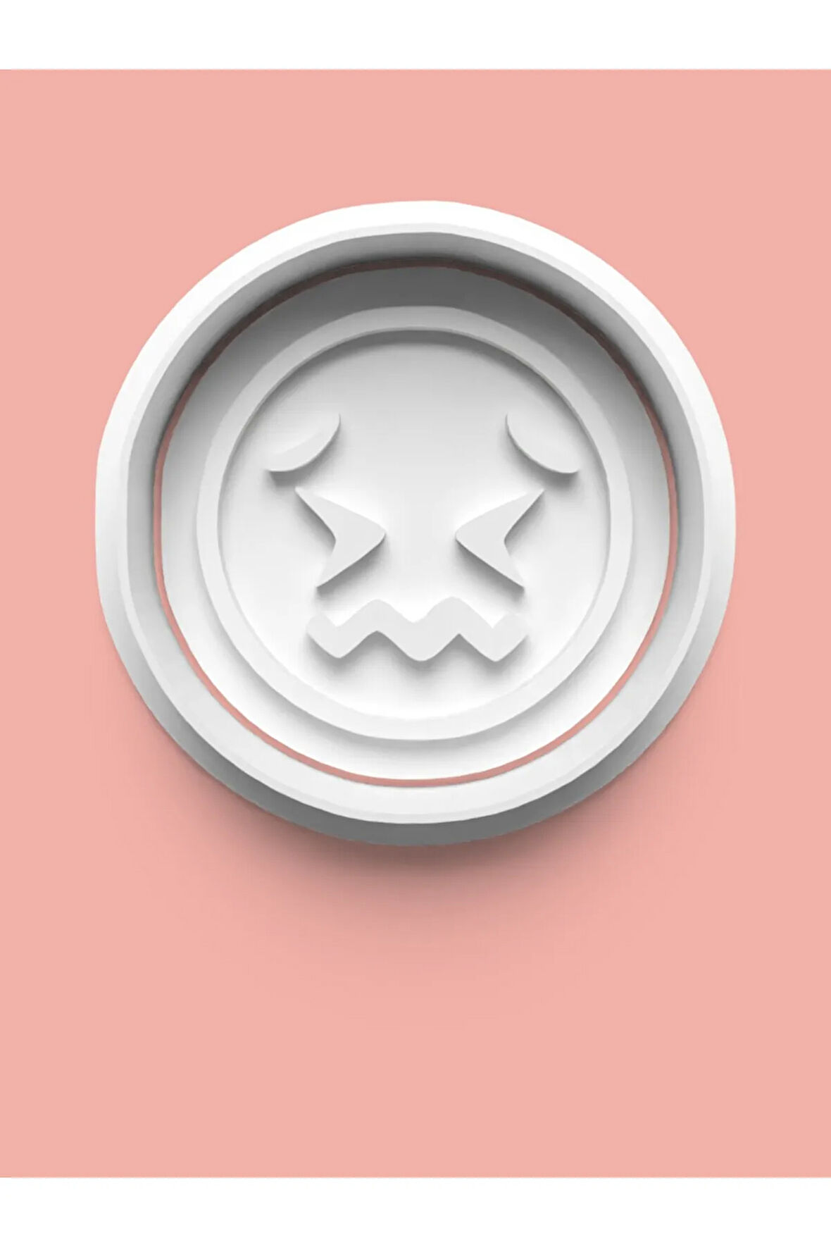 Emoji Surat İfadesi Kurabiye Kalıbı Ve Şeker Hamuru Kalıbı