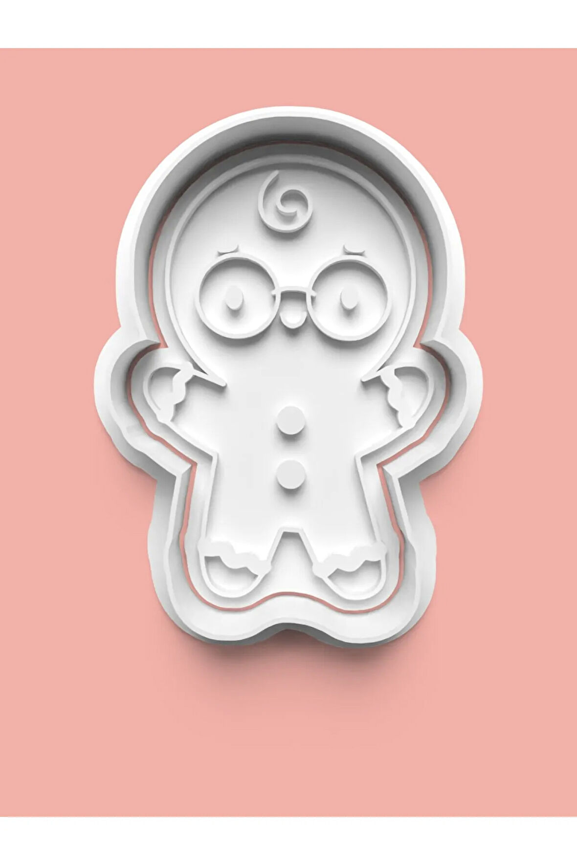 Gözlüklü Kurabiye Adamı Figürü Kurabiye Kalıbı Ve Şeker Hamuru Kalıbı