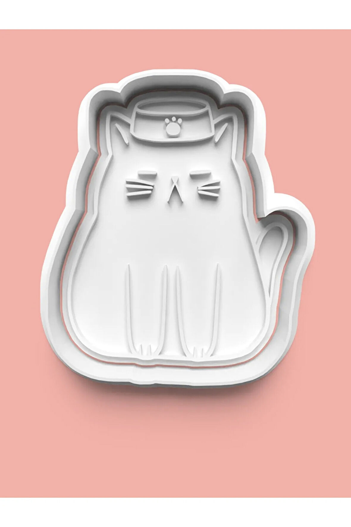 Sevimli Kedi Kurabiye Kalıbı Ve Şeker Hamuru Kalıbı