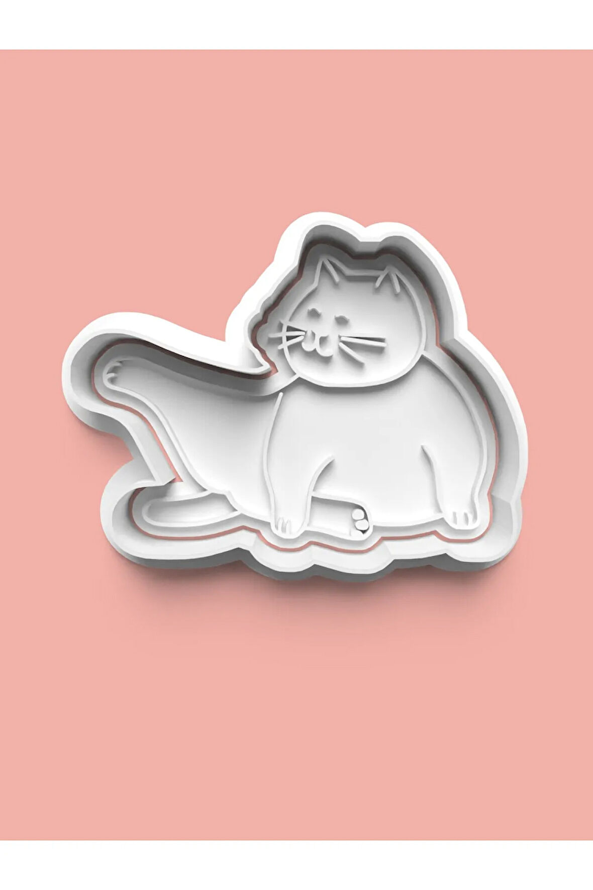 Yoga Yapan Kedi Kurabiye Kalıbı Ve Şeker Hamuru Kalıbı