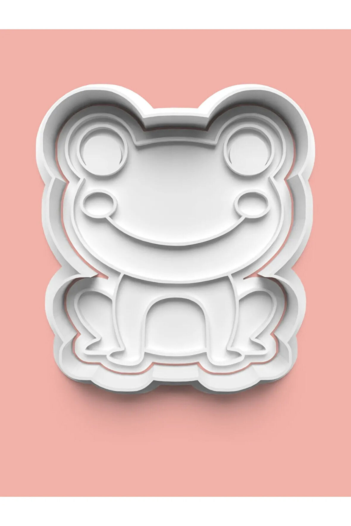 Sevimli Kurbağacık Figürü Kurabiye Kalıbı Ve Şeker Hamuru Kalıbı