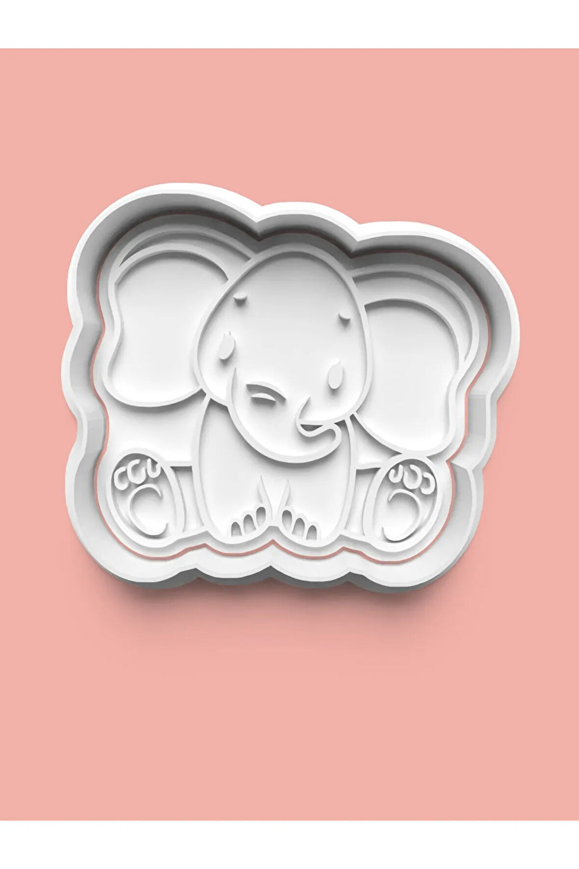 Sevimli Fil Yavrusu Figürü Kurabiye Kalıbı Ve Şeker Hamuru Kalıbı