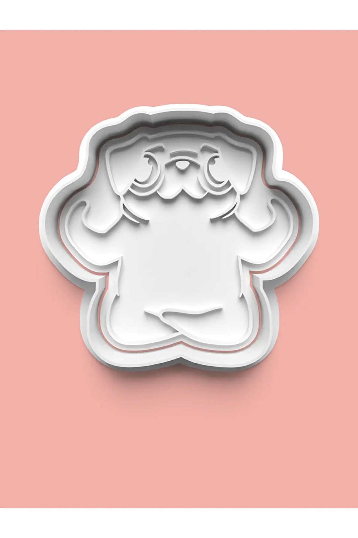 Yoga Yapan Pug Köpeği Figürü Kurabiye Kalıbı Ve Şeker Hamuru Kalıbı