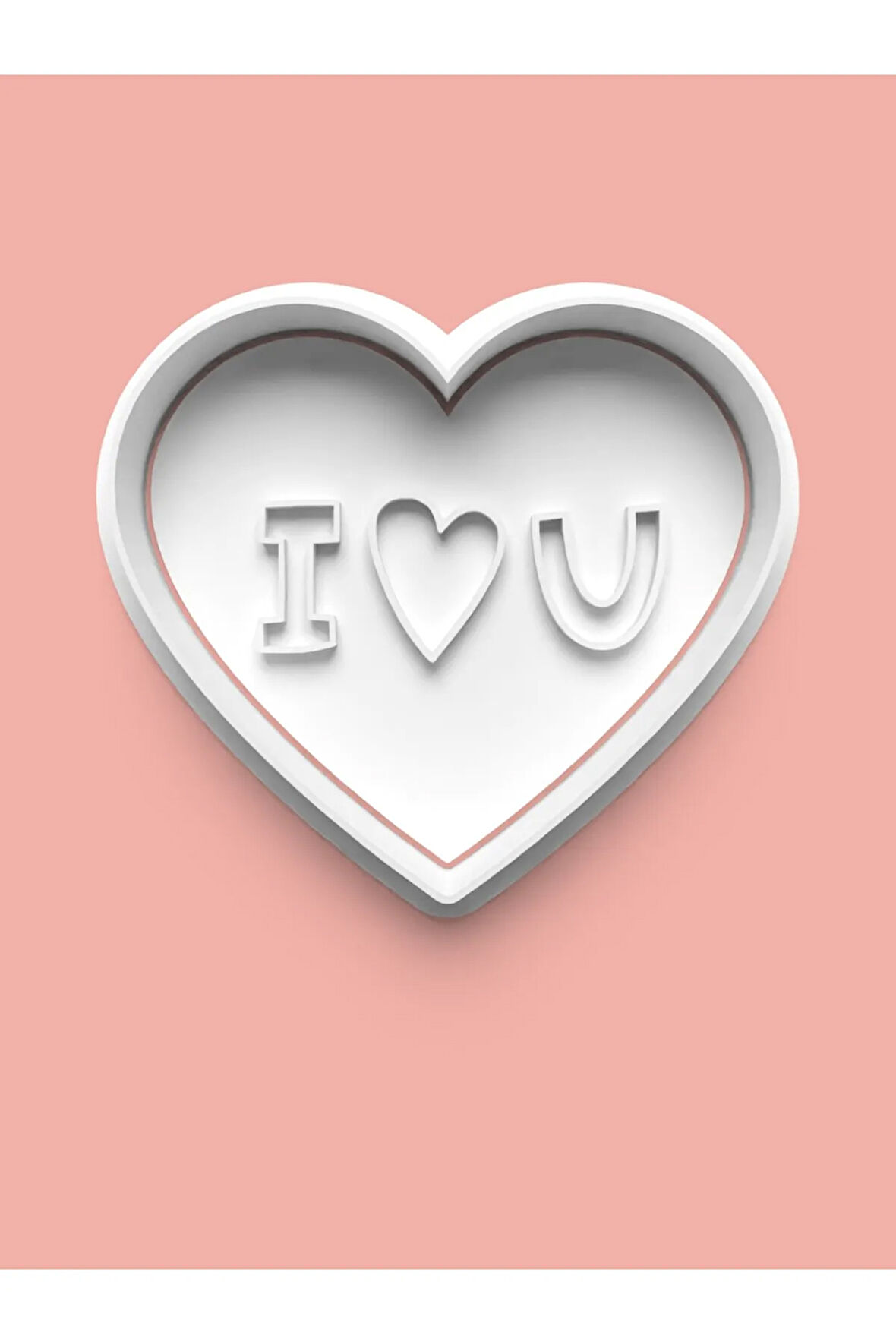 I Love You Figürü Kurabiye Kalıbı Ve Şeker Hamuru Kalıbı