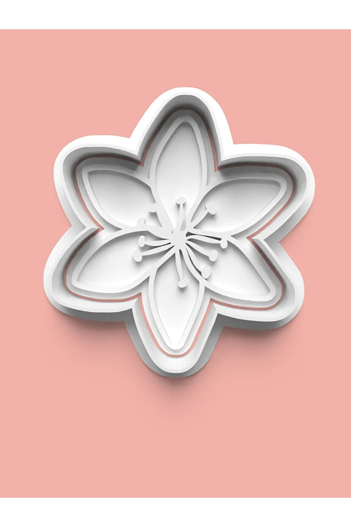 Çiçek Figürü Kurabiye Kalıbı Ve Şeker Hamuru Kalıbı