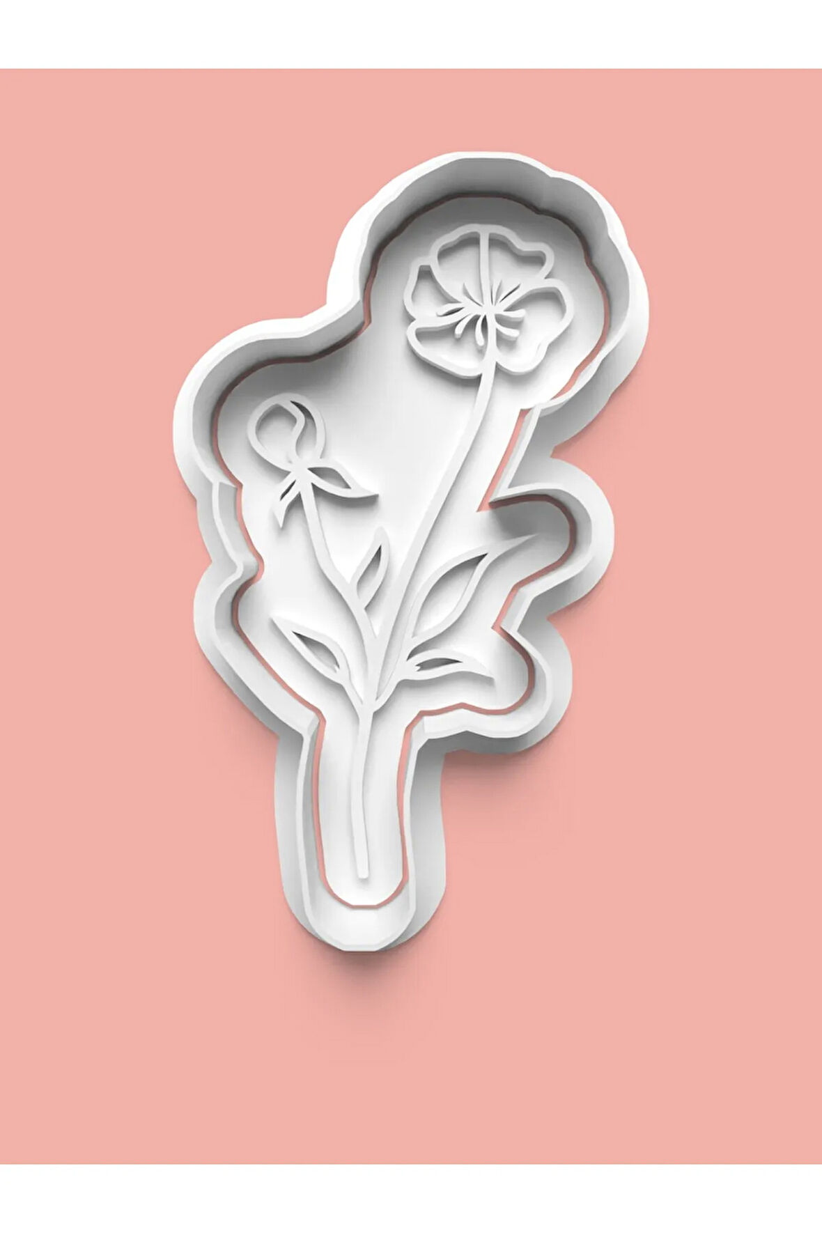 Çiçek Figürü Kurabiye Kalıbı Ve Şeker Hamuru Kalıbı