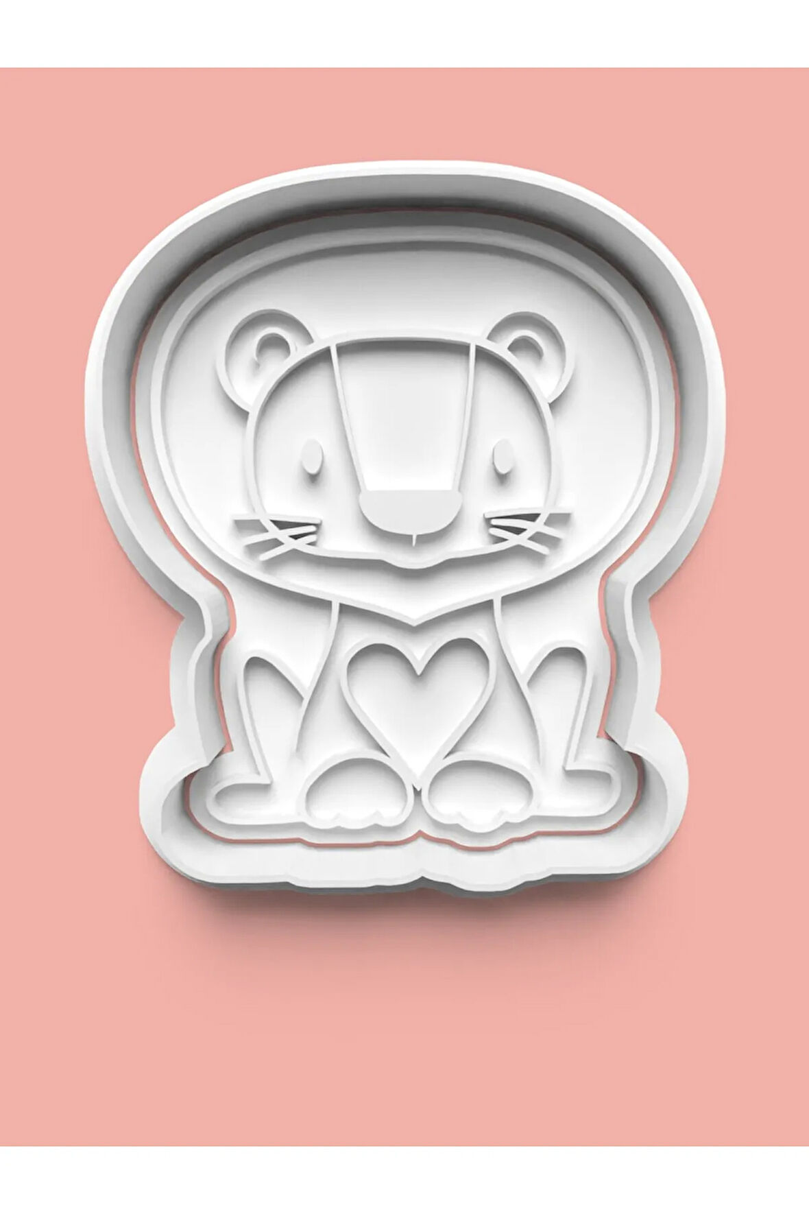 Sevimli Kalp Figürlü Su Samuru Kurabiye Kalıbı Ve Şeker Hamuru Kalıbı