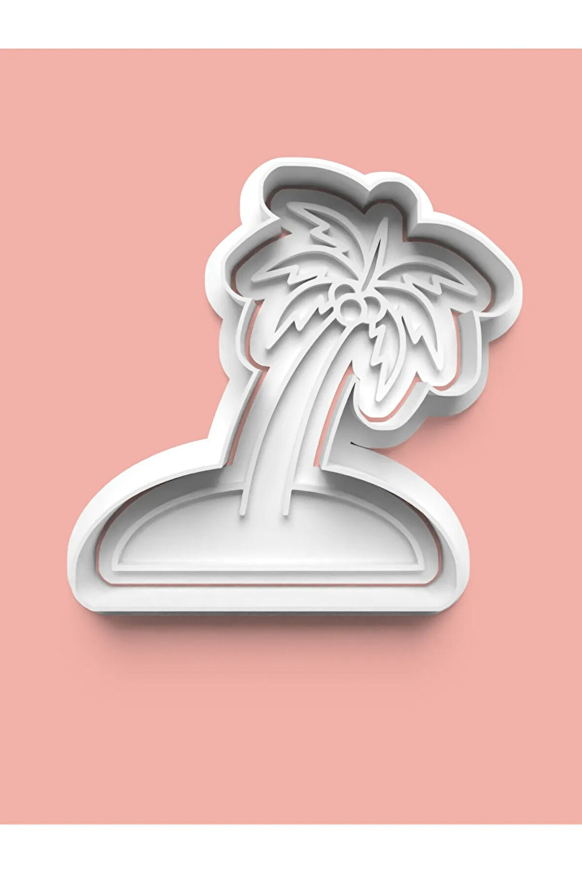 Tropikal Temalı Hindistan Cevizi Ağacı Kurabiye Kalıbı Ve Şeker Hamuru Kalıbı