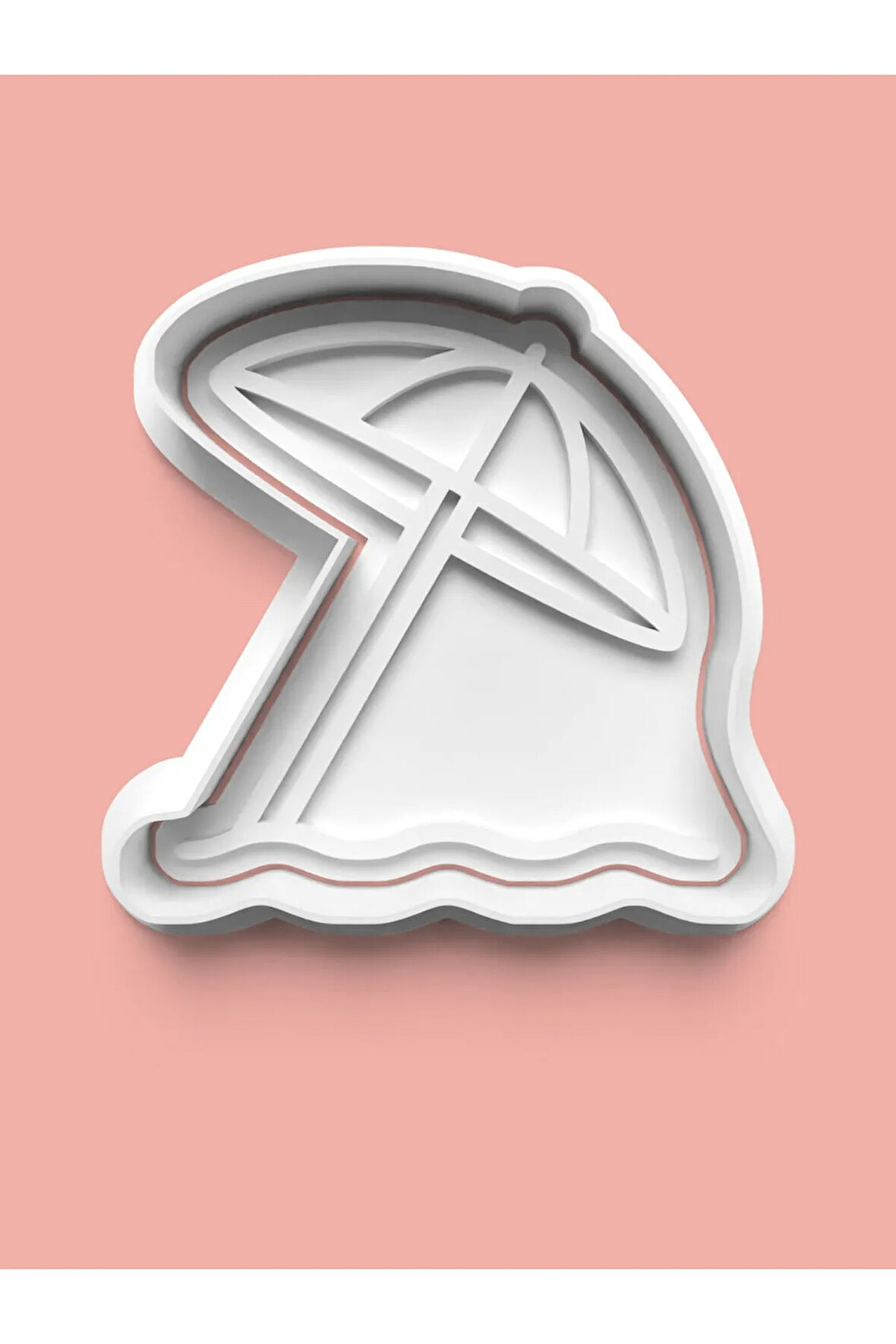 Tatil Kumsal Sahil Temalı Şemsiye Kurabiye Kalıbı Ve Şeker Hamuru Kalıbı