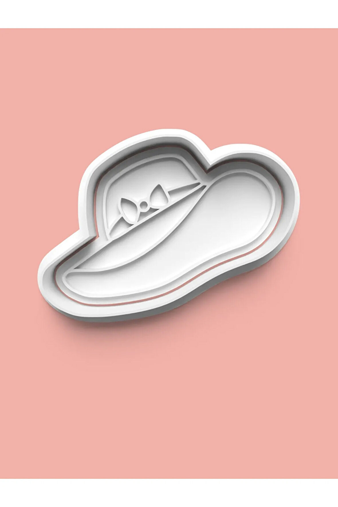 Deniz Kumsal Sahil Temalı Kadın Şapkası Kurabiye Kalıbı Ve Şeker Hamuru Kalıbı