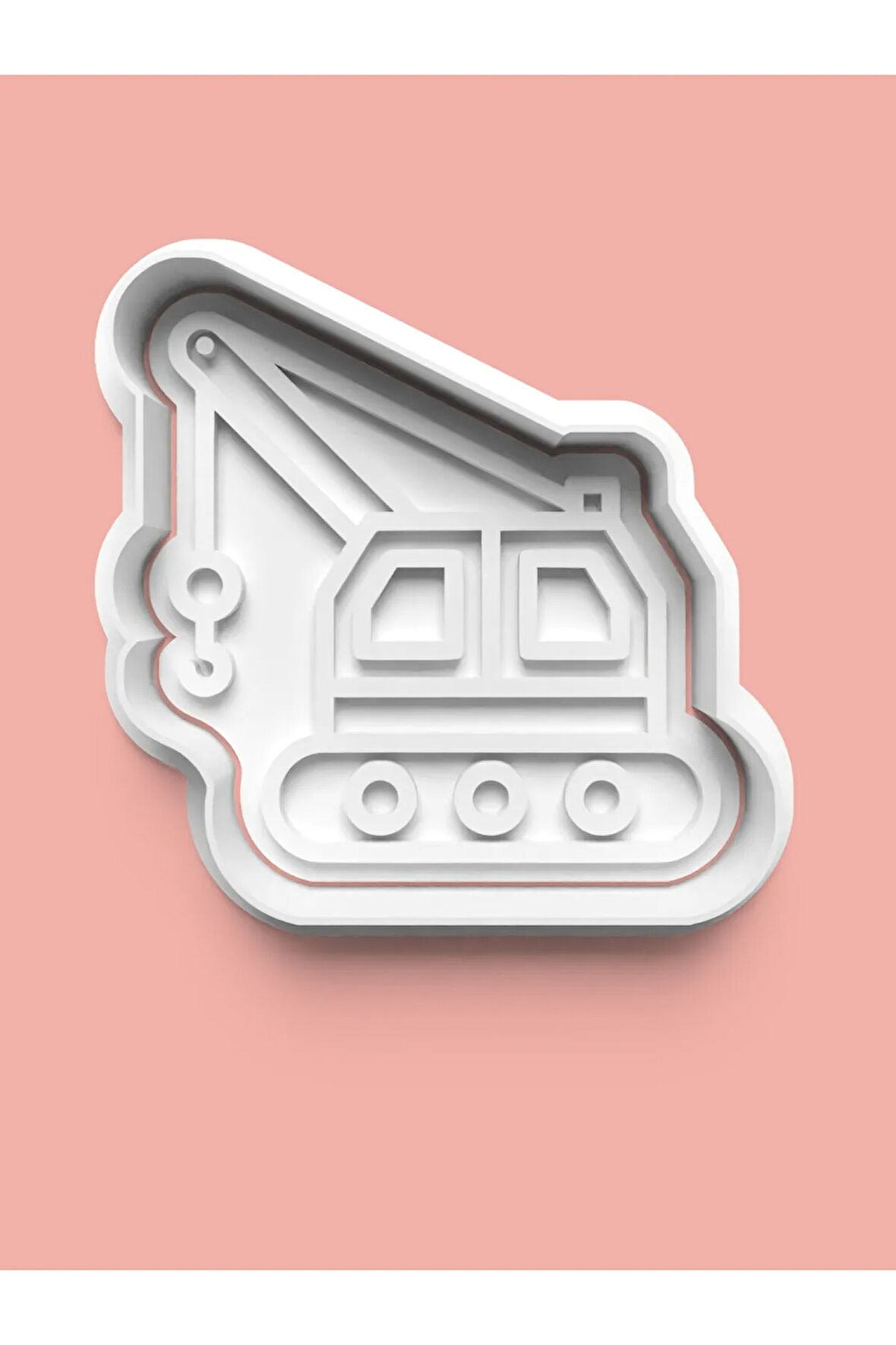 İnşaat Şantiye Aracı Vinç Kurabiye Kalıbı Ve Şeker Hamuru Kalıbı