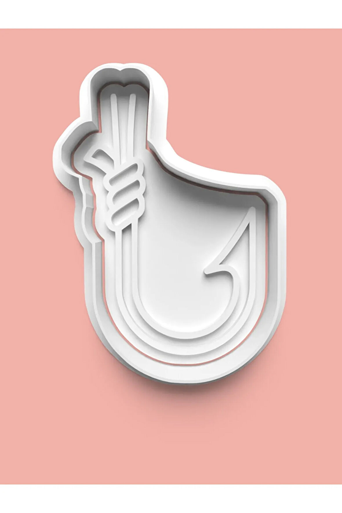 Balıkçı Olta İğnesi Kurabiye Kalıbı Ve Şeker Hamuru Kalıbı