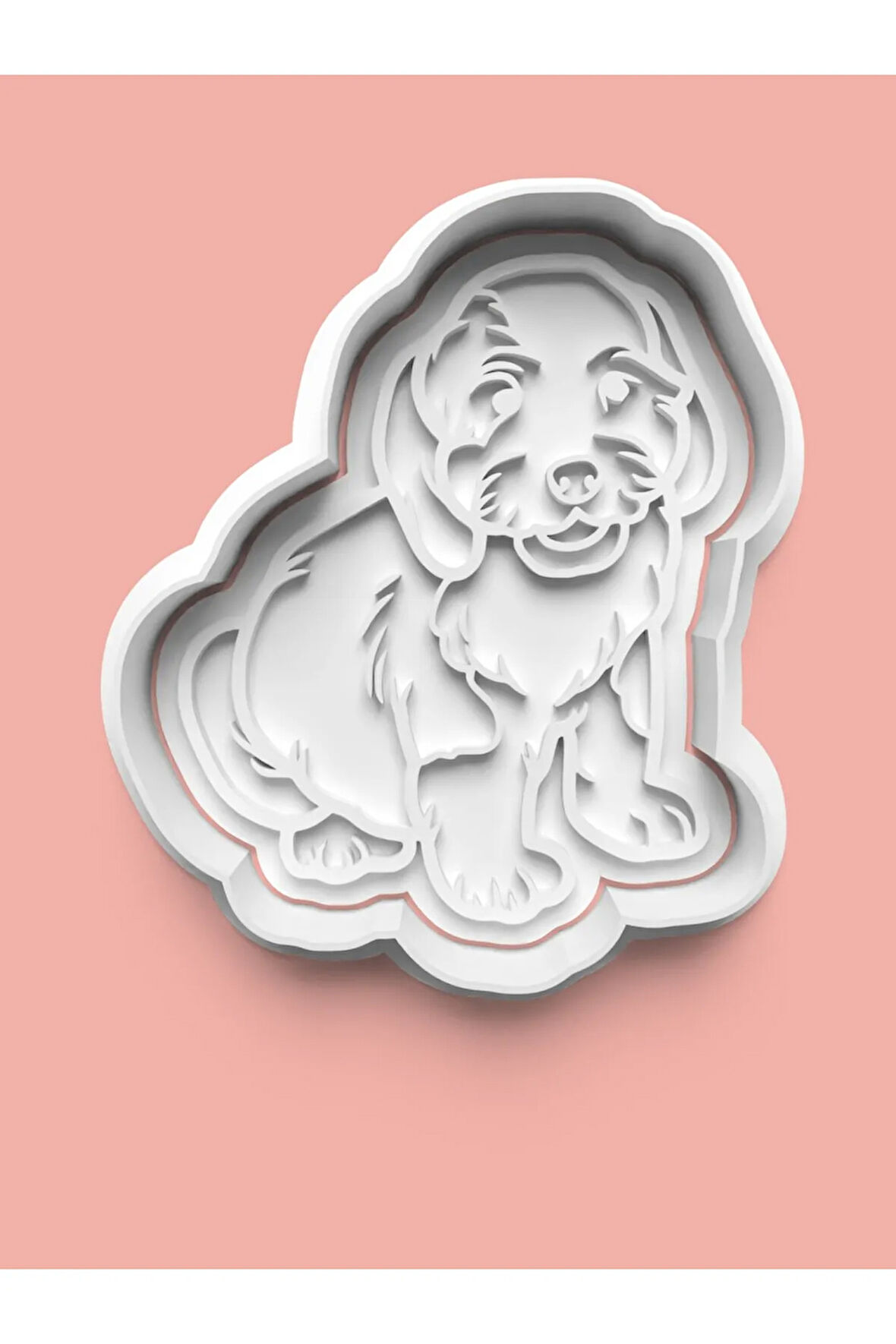 Bearded Colly Köpek Figürü Kurabiye Kalıbı Ve Şeker Hamuru Kalıbı