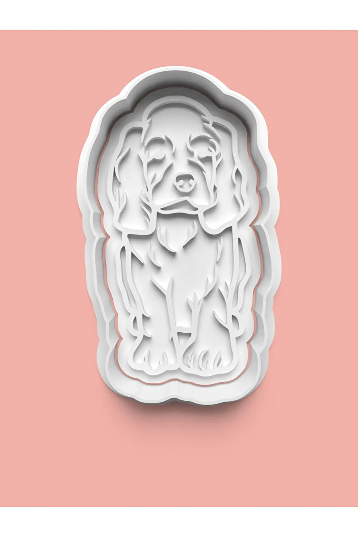 Cocker Spaniel Köpek Figürü Kurabiye Kalıbı Ve Şeker Hamuru Kalıbı