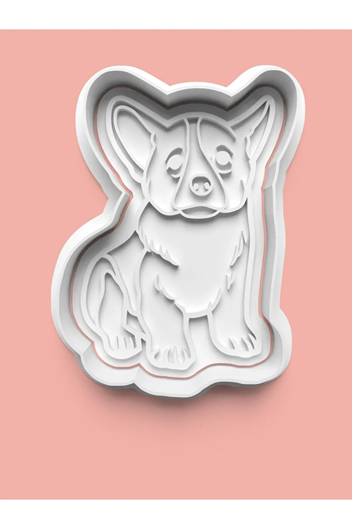 Corgi Köpek Figürü Kurabiye Kalıbı Ve Şeker Hamuru Kalıbı