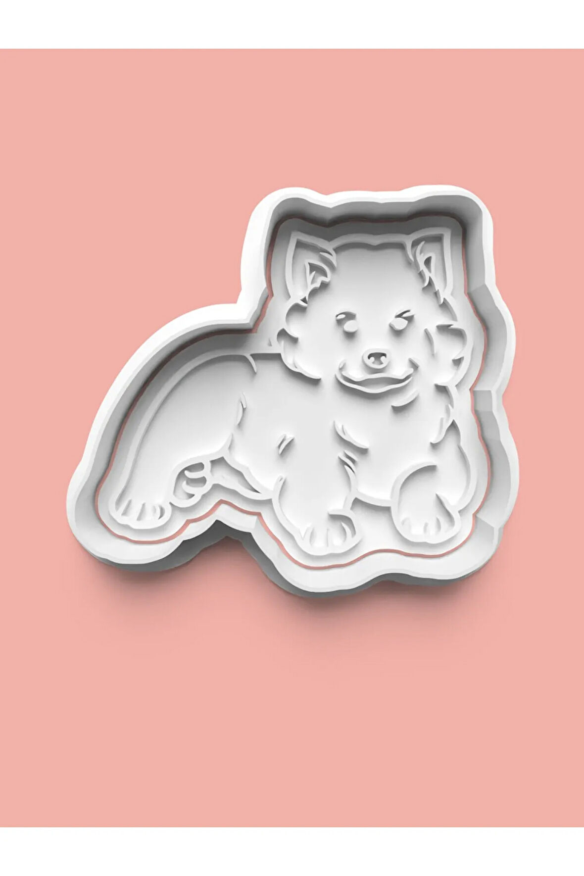 Samoyed Köpek Figürü Kurabiye Kalıbı Ve Şeker Hamuru Kalıbı