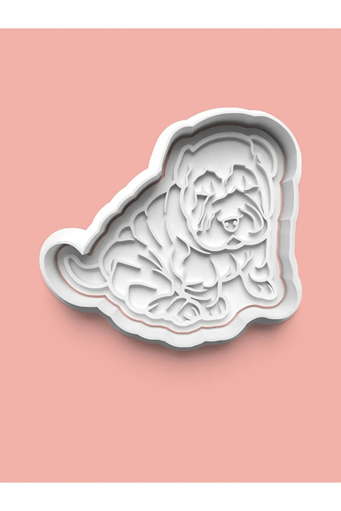 Shar Pei Köpek Figürü Kurabiye Kalıbı Ve Şeker Hamuru Kalıbı