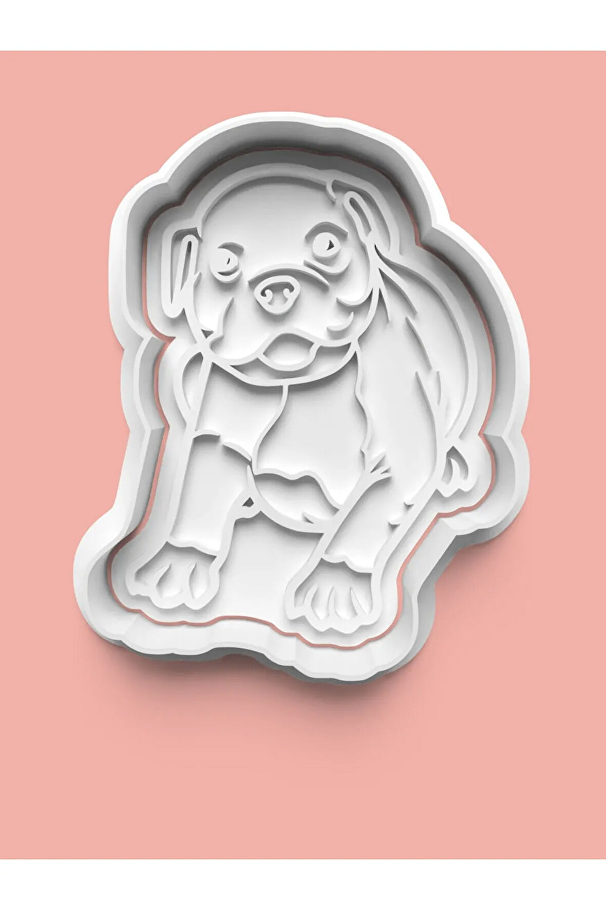 Stafffordshire Terrier Köpek Figürü Kurabiye Kalıbı Ve Şeker Hamuru Kalıbı