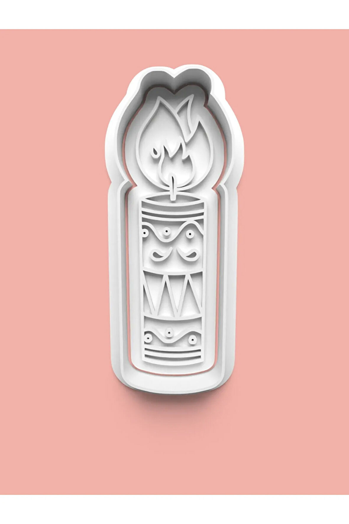 Dekoratif Mum Kurabiye Kalıbı Ve Şeker Hamuru Kalıbı