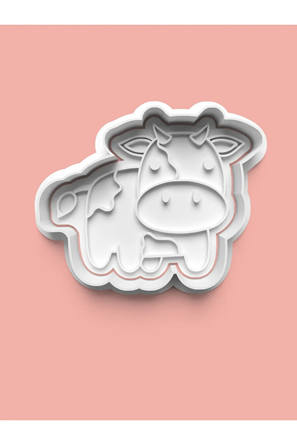 Sevimli İnek Figürü Kurabiye Kalıbı Ve Şeker Hamuru Kalıbı