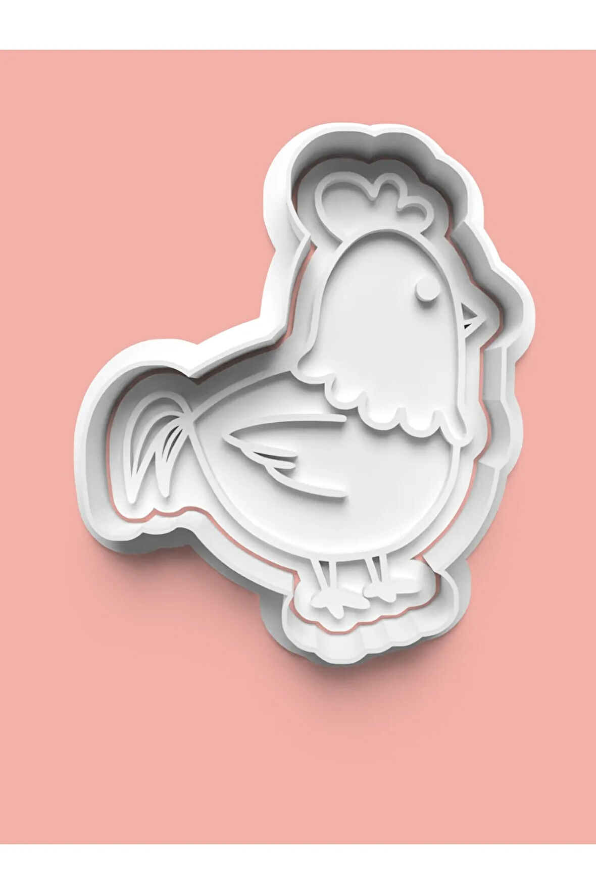 Sevimli Tavuk Figürü Kurabiye Kalıbı Ve Şeker Hamuru Kalıbı