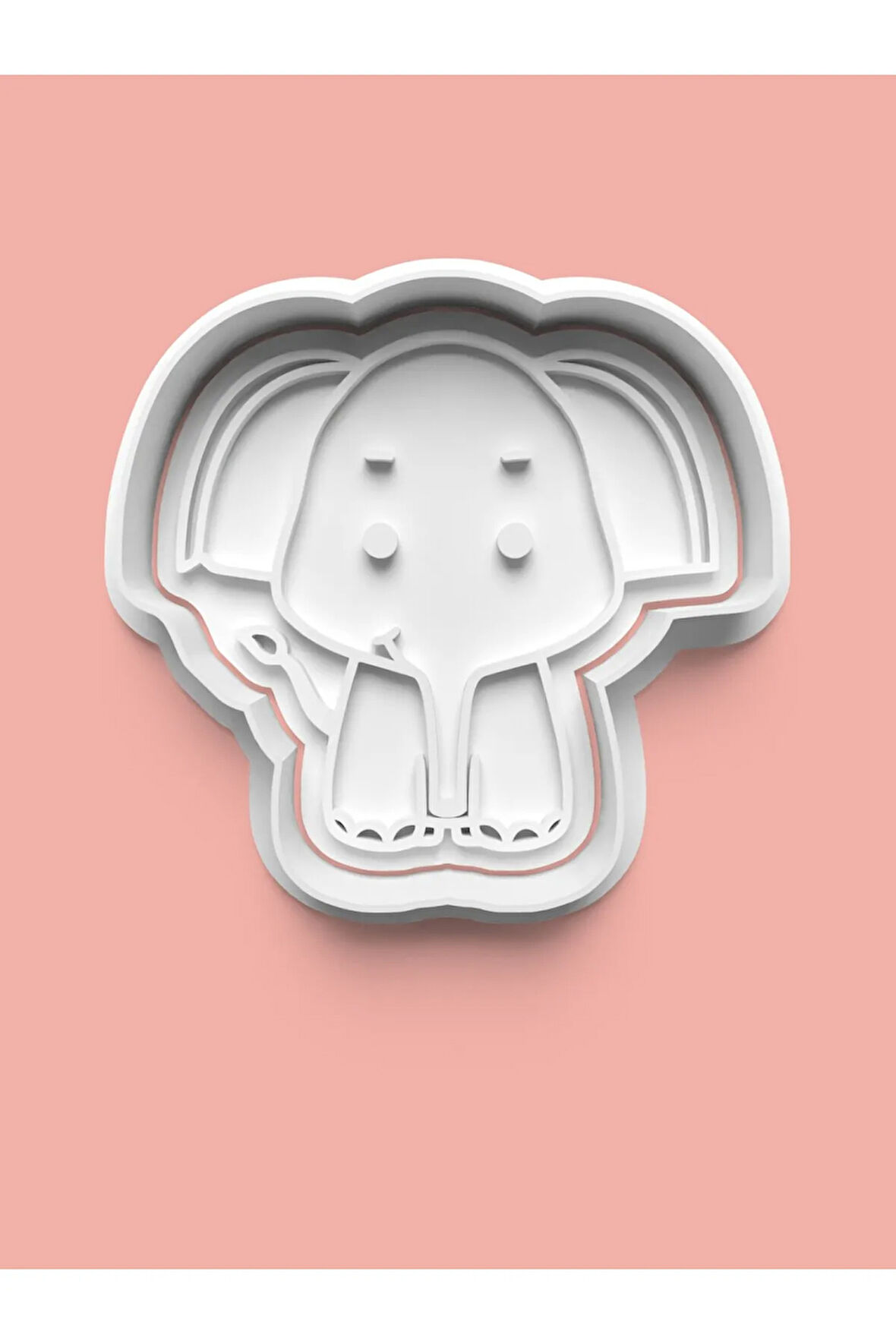 Sevimli Fil Figürü Kurabiye Kalıbı Ve Şeker Hamuru Kalıbı