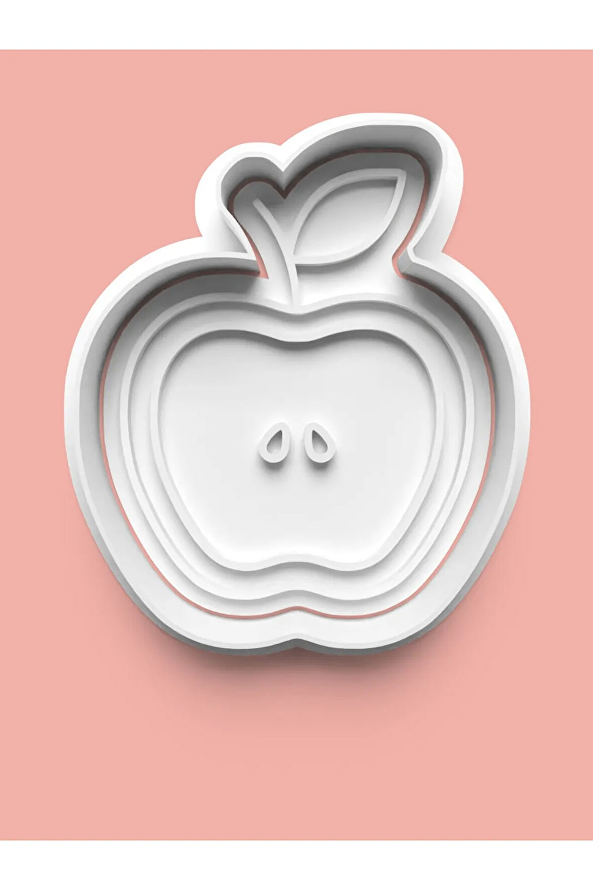 Elma Figürü Kurabiye Kalıbı Ve Şeker Hamuru Kalıbı