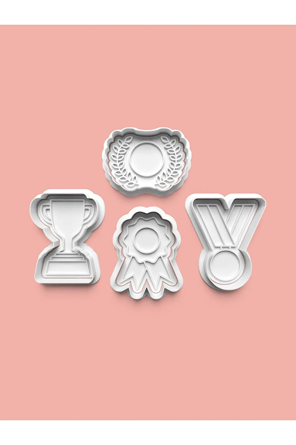 Kupa Şöleni Kurabiye Kalıbı Ve Şeker Hamuru Kalıbı 4'lü Set