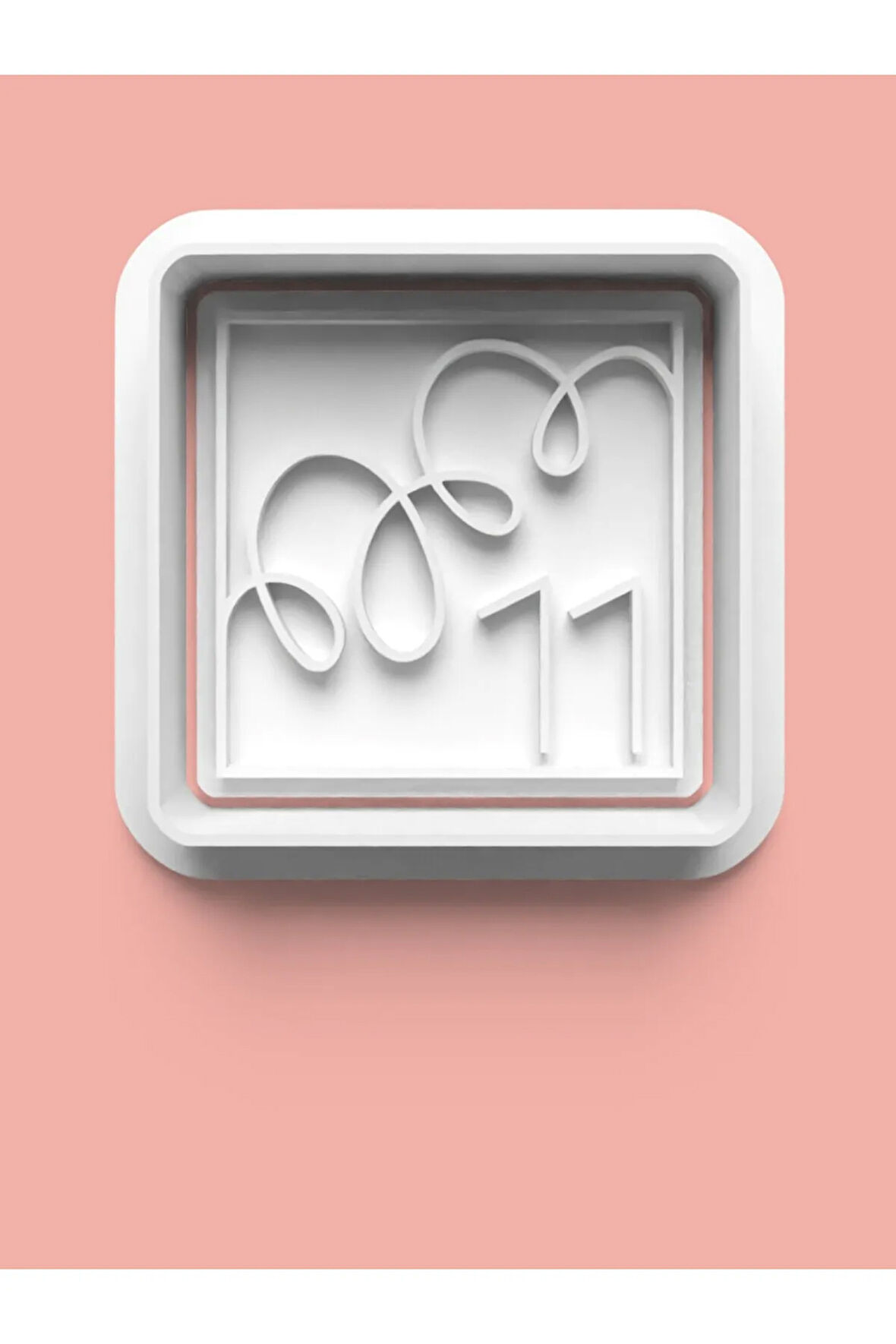 Kareli 11 Numara Figürü Kurabiye Kalıbı Ve Şeker Hamuru Kalıbı - OnBir Rakamı