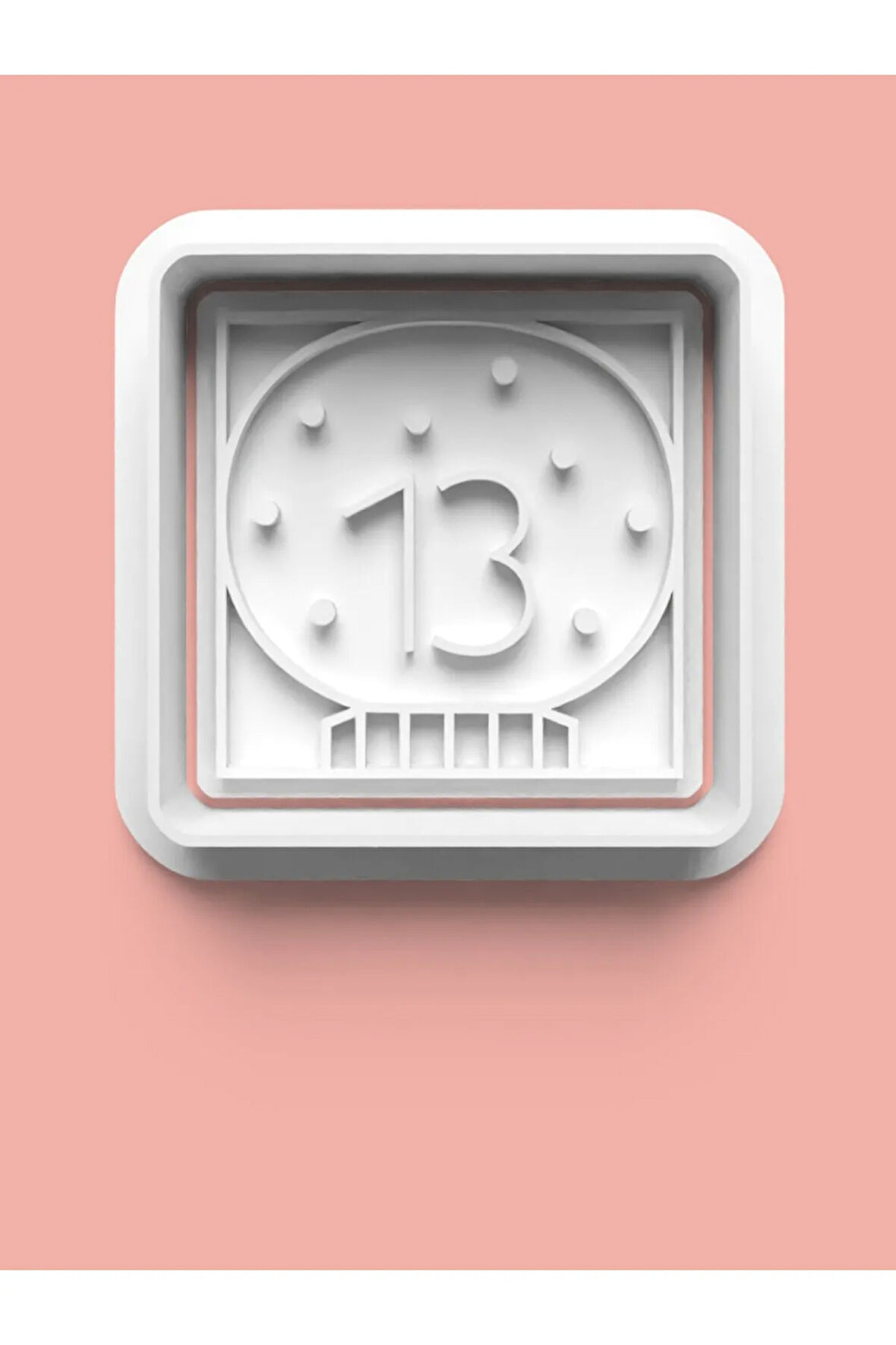 Kareli 13 Numara Figürü Kurabiye Kalıbı Ve Şeker Hamuru Kalıbı - Onüç Rakamı