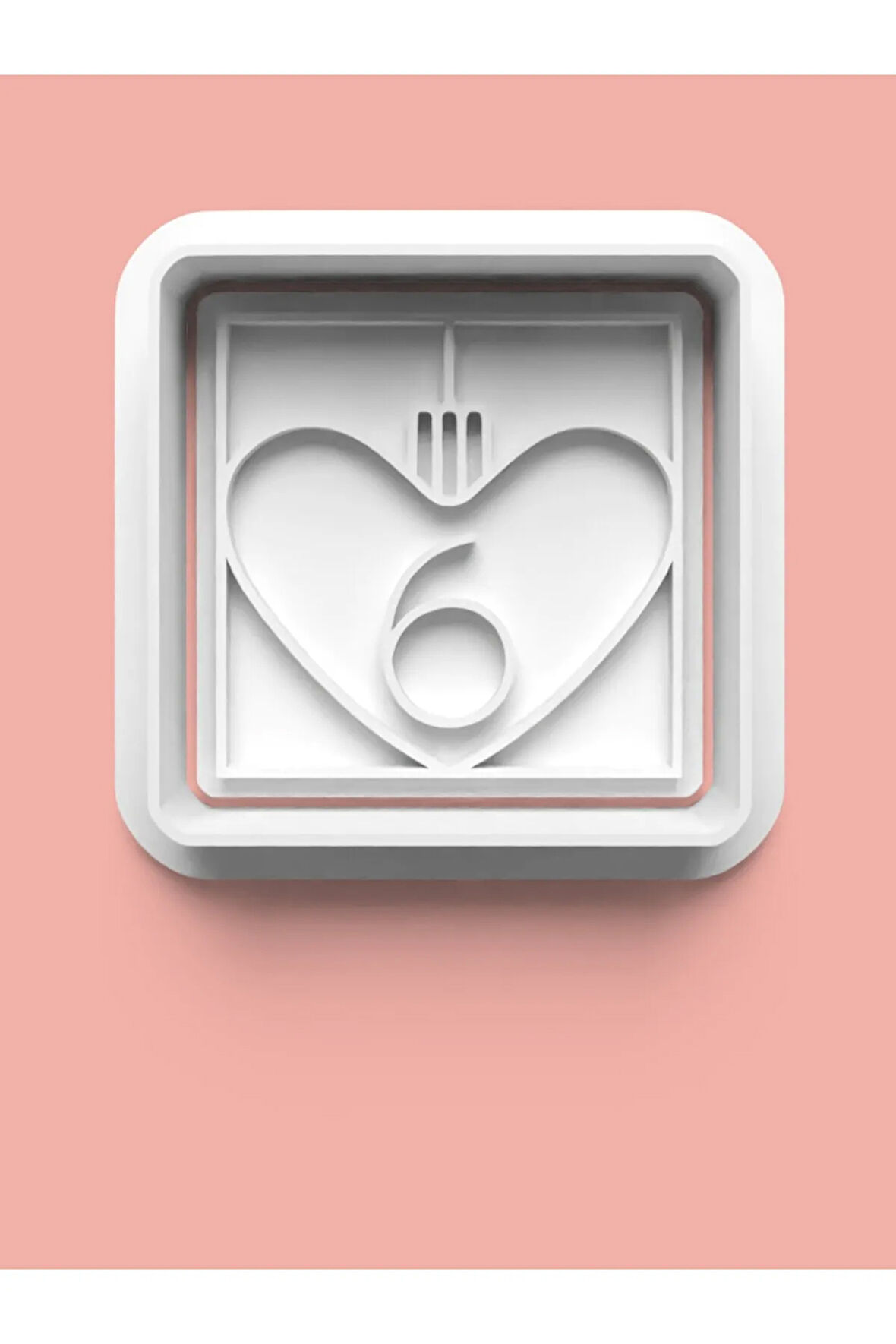 Kareli 6 Numara Figürü Kurabiye Kalıbı Ve Şeker Hamuru Kalıbı - Altı Rakamı