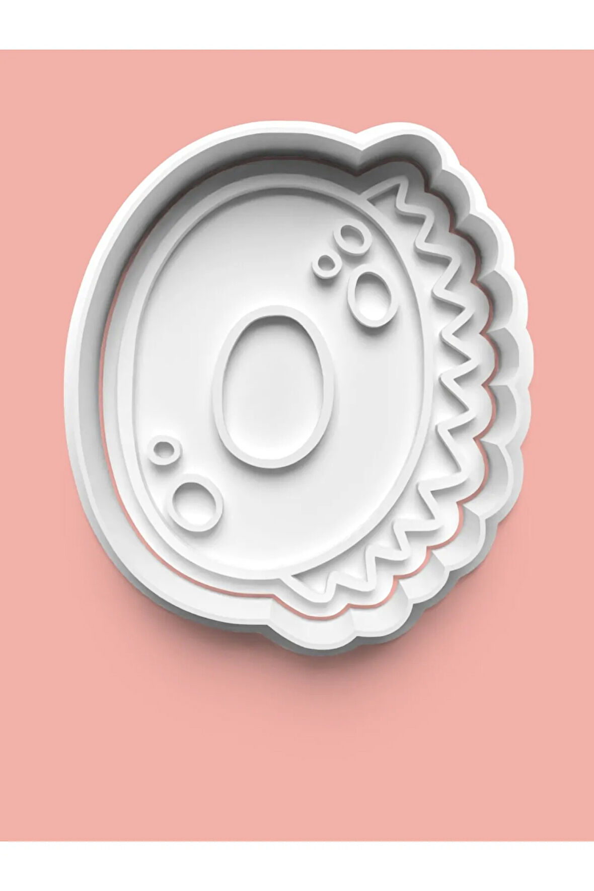 0 Numara Dinozor Figürlü Kurabiye Kalıbı Ve Şeker Hamuru Kalıbı - Sıfır Rakamı