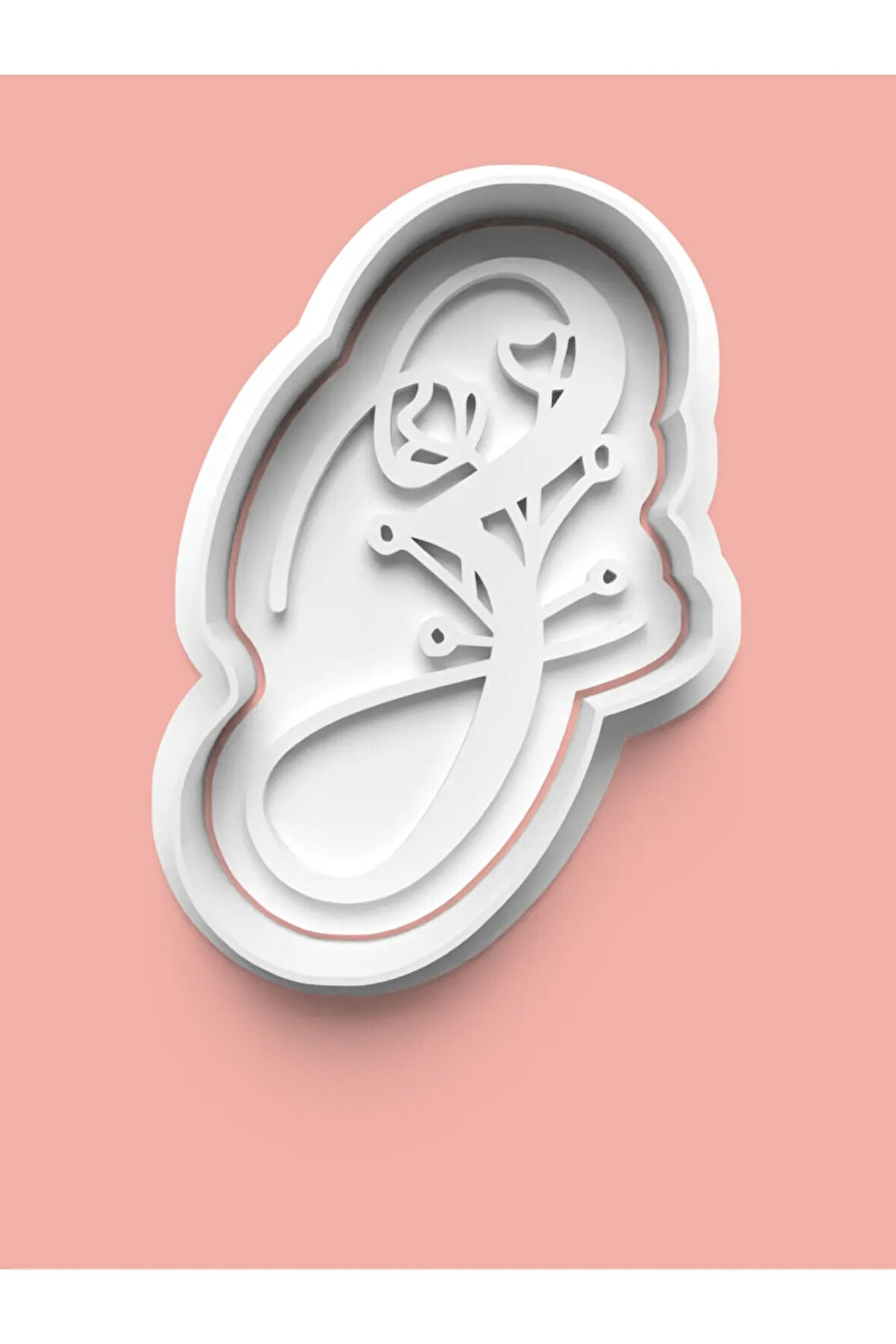 Çiçek Desenli Z Harfi Kurabiye Kalıbı Ve Şeker Hamuru Kalıbı