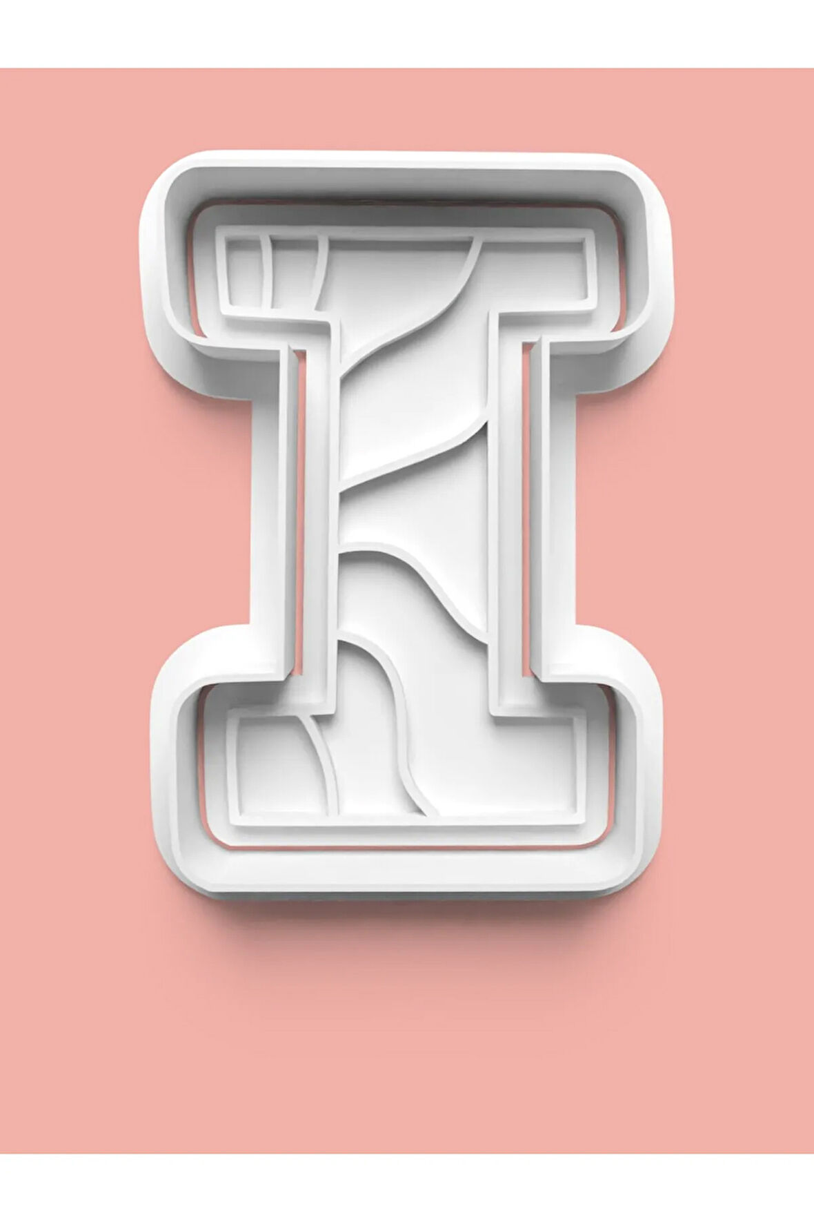 Desenli I Harfi Kurabiye Kalıbı Ve Şeker Hamuru Kalıbı