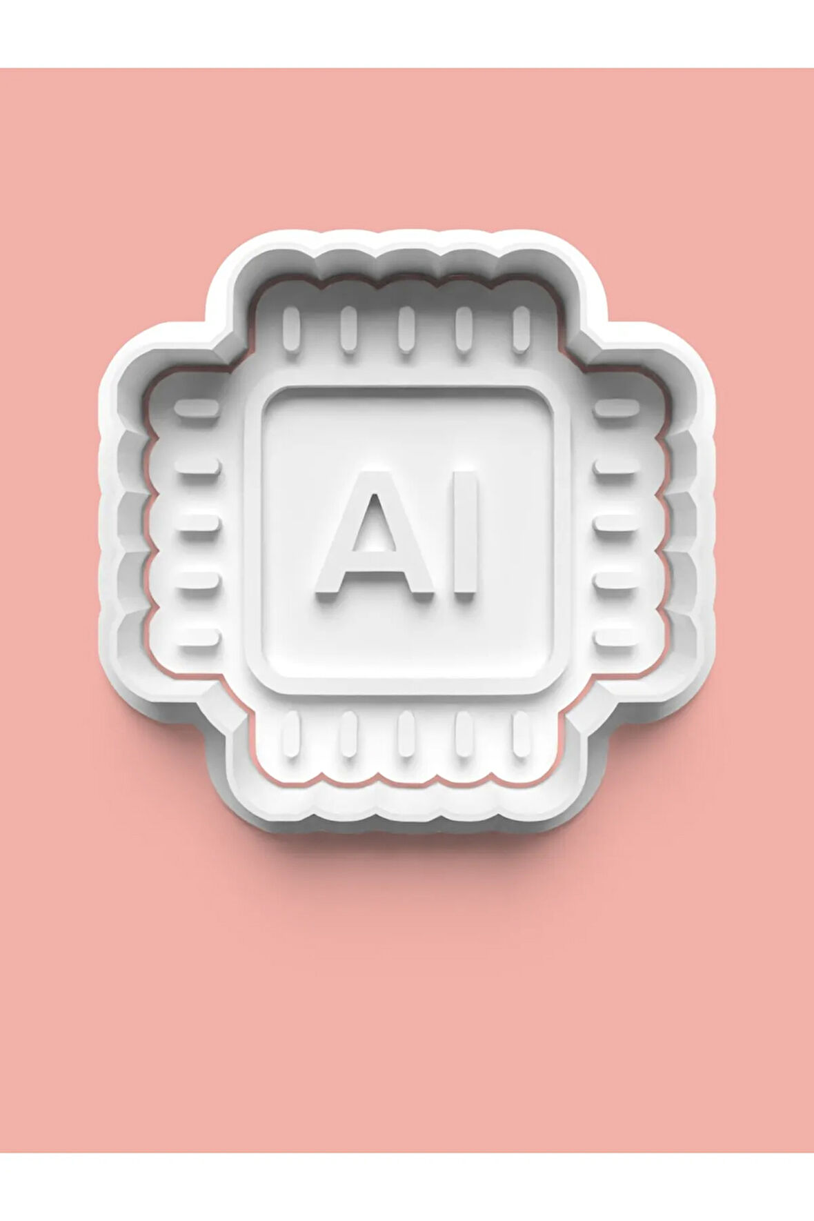 Yapay Zeka Bellek Figürü Kurabiye Kalıbı Ve Şeker Hamuru Kalıbı