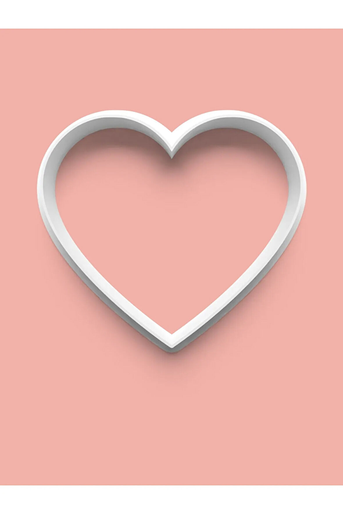 Kalp Hamur Kesici Kurabiye Kalıbı Ve Şeker Hamuru Kalıbı