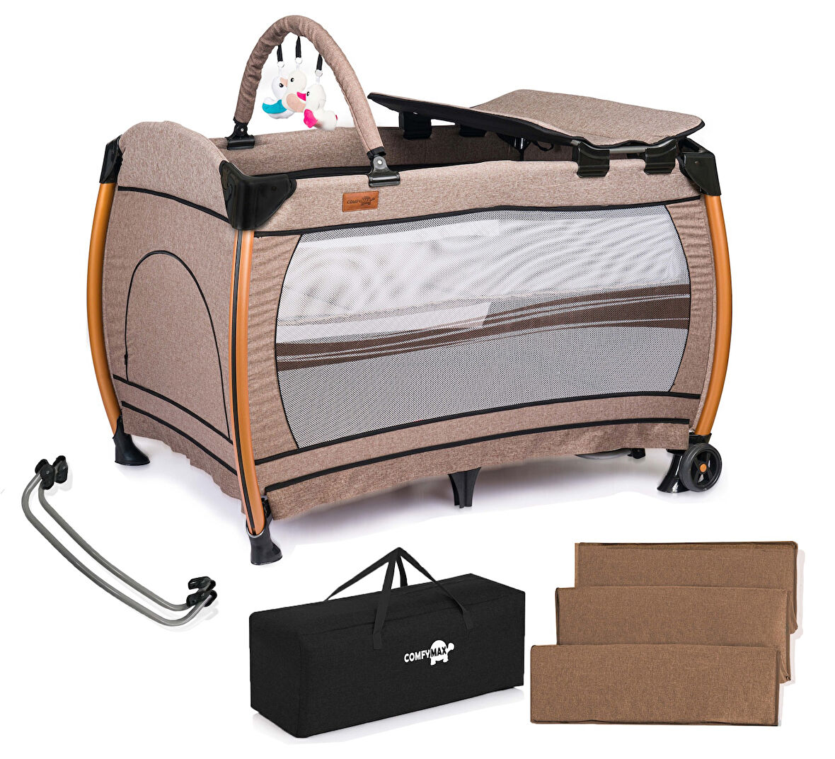 Comfymax Power Park Yatak Oyun Parkı 70X110 - Wood Brown