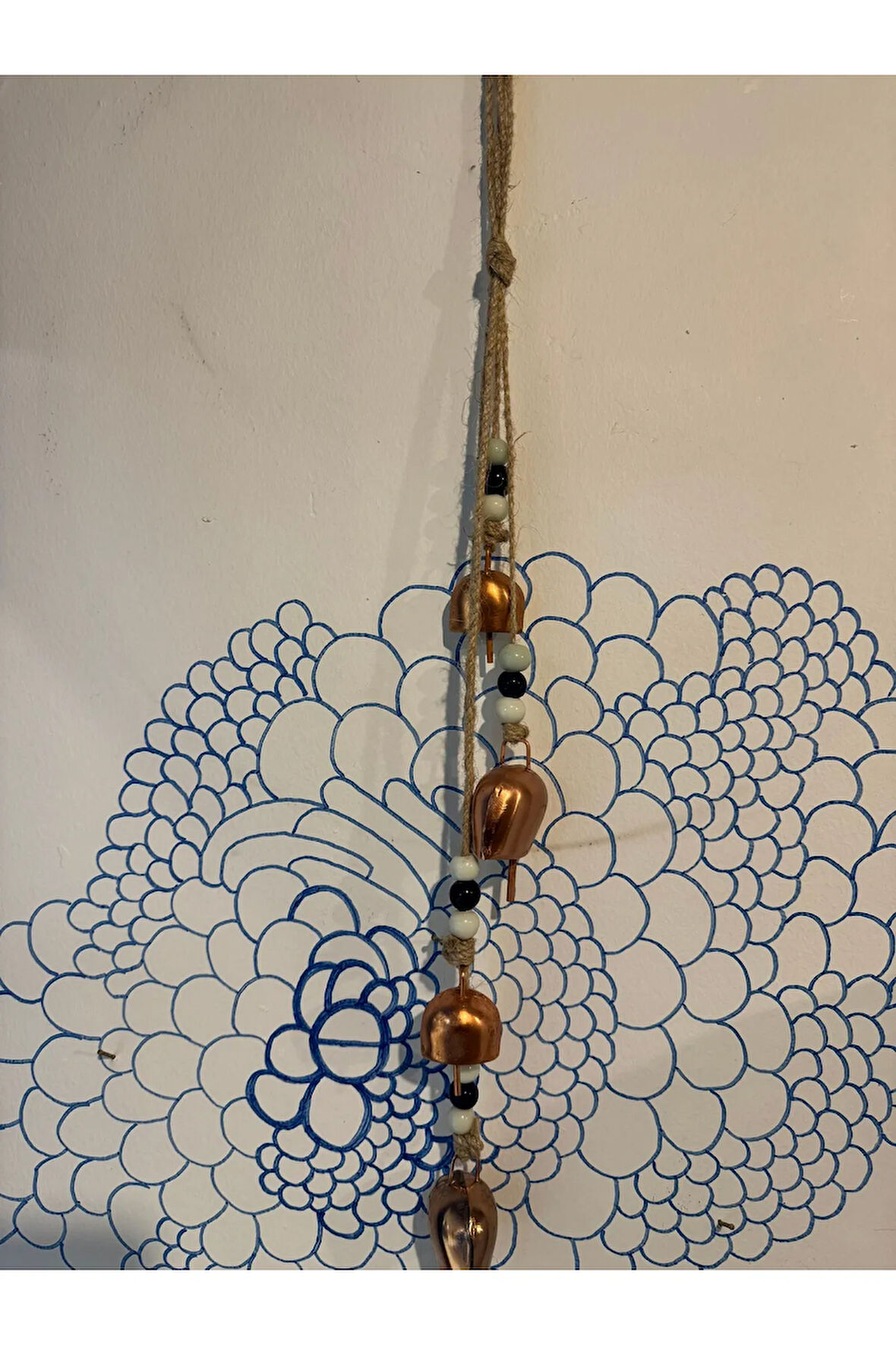 Dekoratif bakır Çan duvar kapı süsü 62 cm