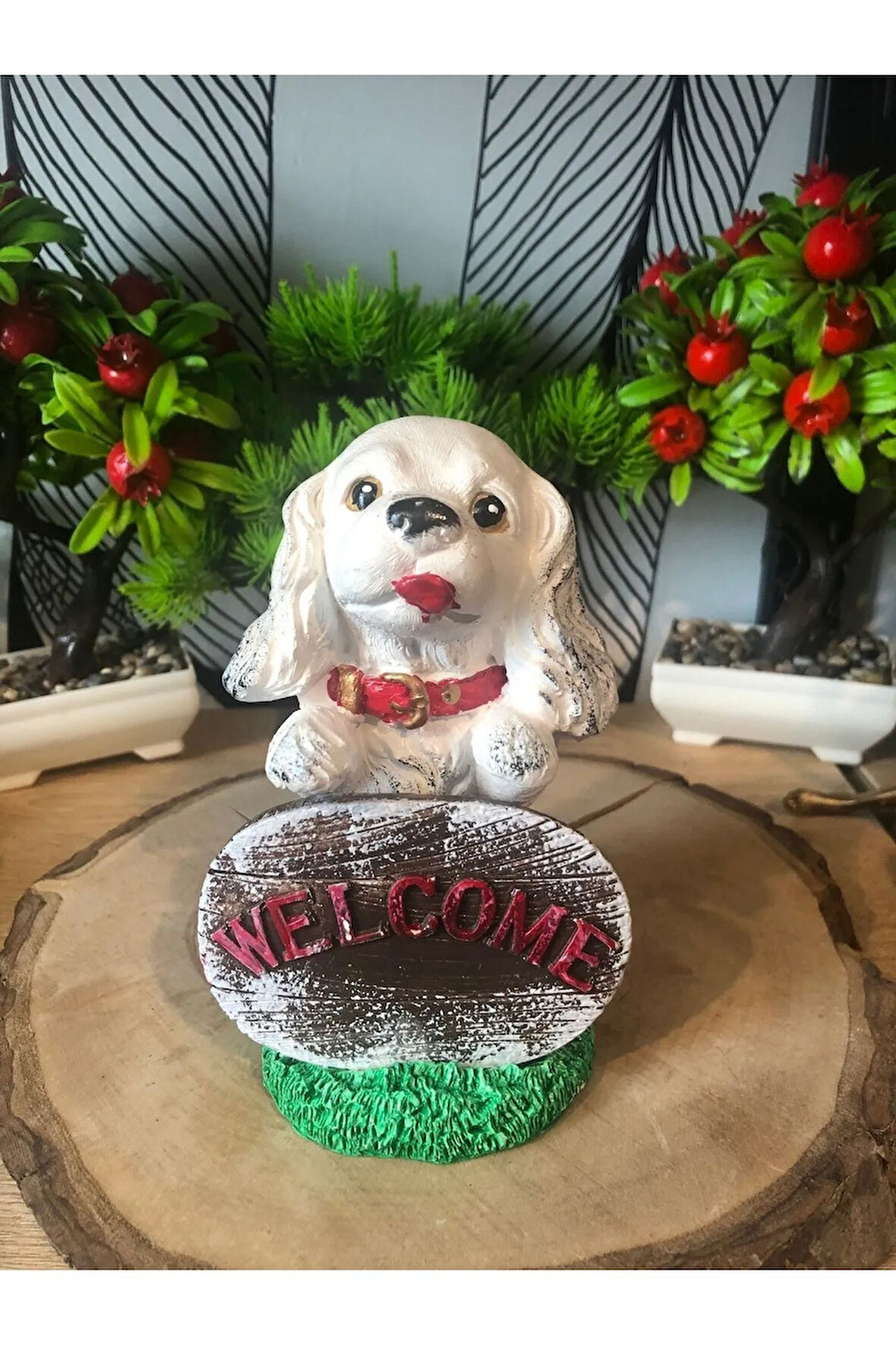 Dekoratif Welcome Köpek Biblo Polyester