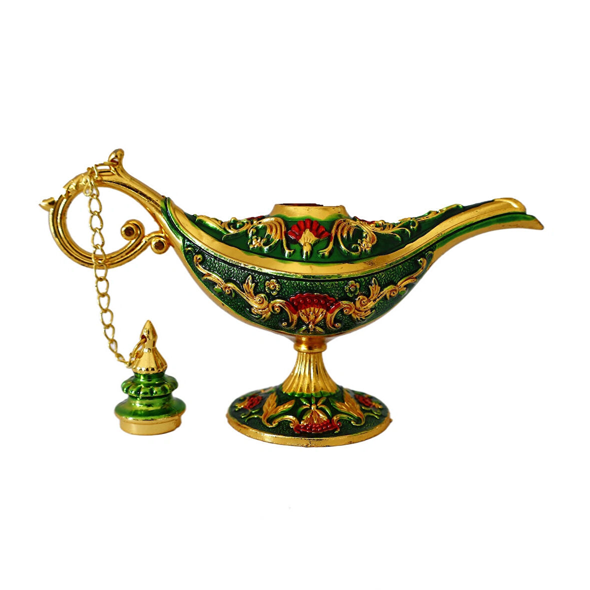 Dekoratif Alaaddin Sihirli Lambası - Vintage Tasarım, 13x8.5 cm