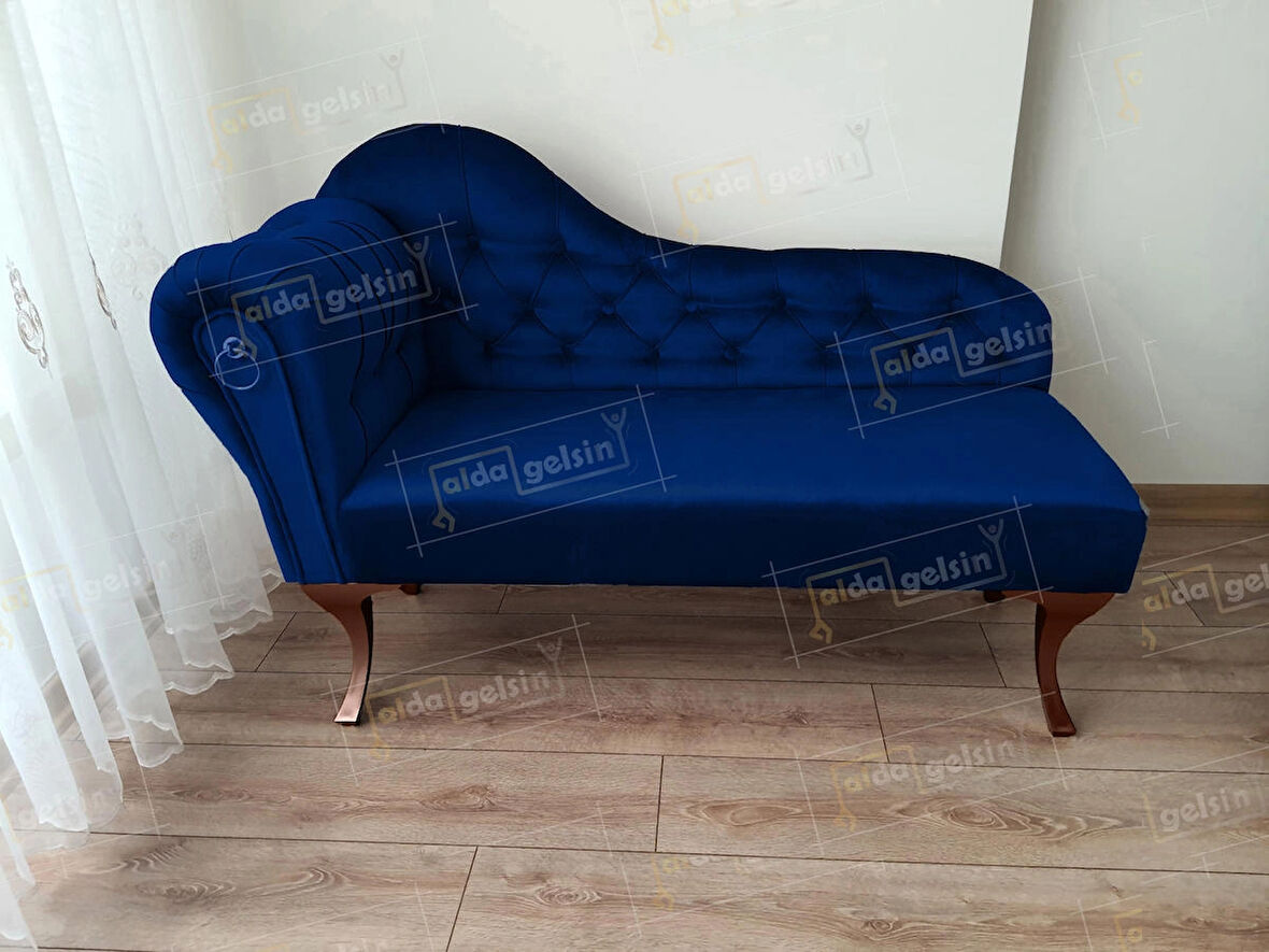  Dekoratif Bihter Koltuk Josefin Puf 110 cm Ceviz Ayak