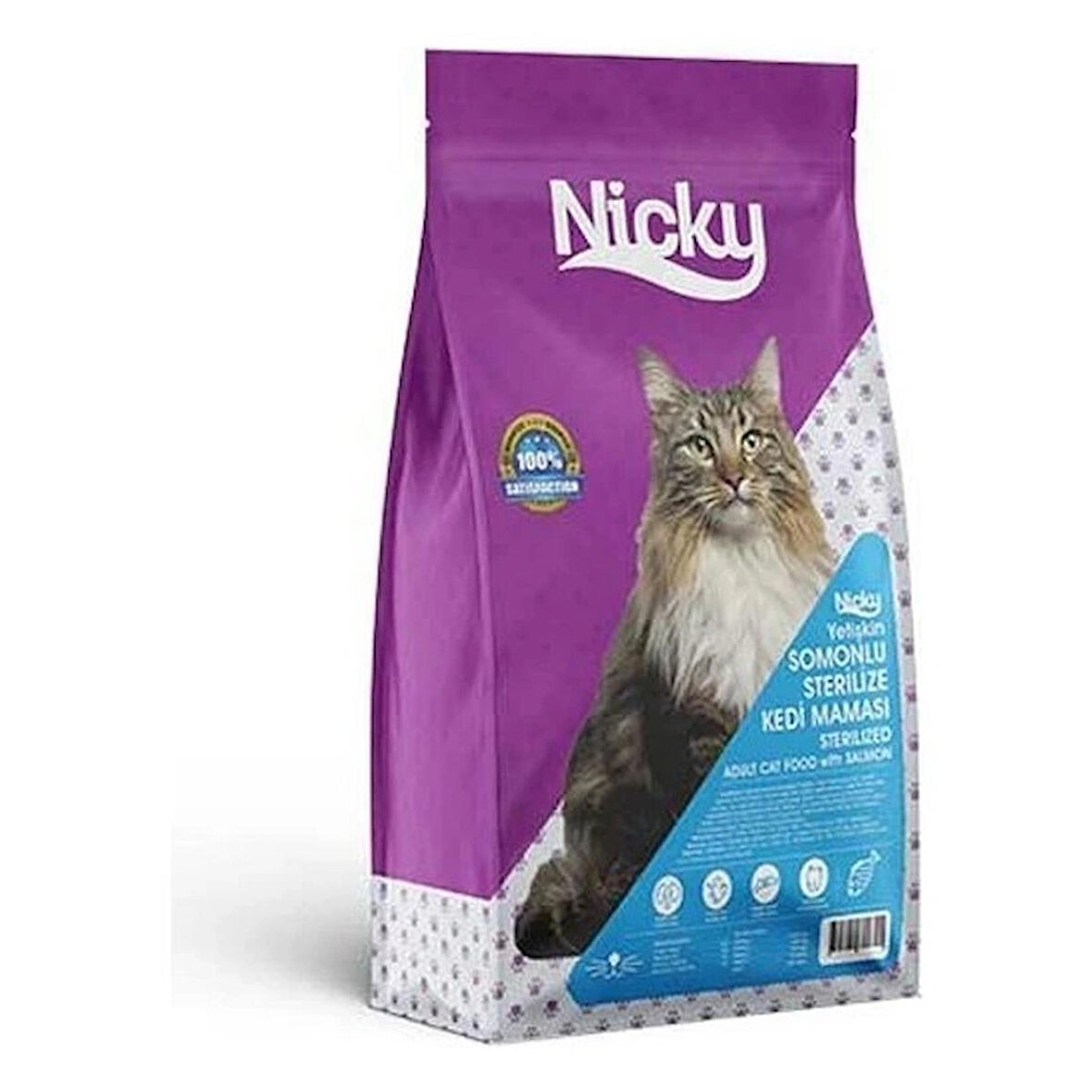 Nicky Adult Sterilised Tahıllı Somonlu Kısırlaştırılmış Yetişkin Kedi Maması 15 kg